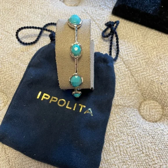 NEW Ippolita Rock & Candy Sterling Silver Bangle with Turquoise - Picture 4 of 4